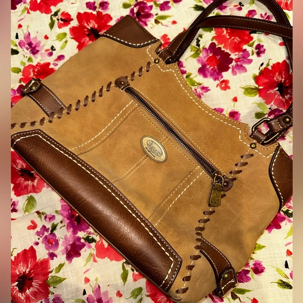 b.o.c. Two-Tone Brown Shoulder Bag